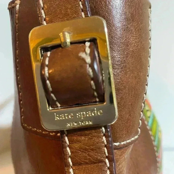 Kate Spade Brown and Green Paisley Hobo Bag - Picture 6 of 16